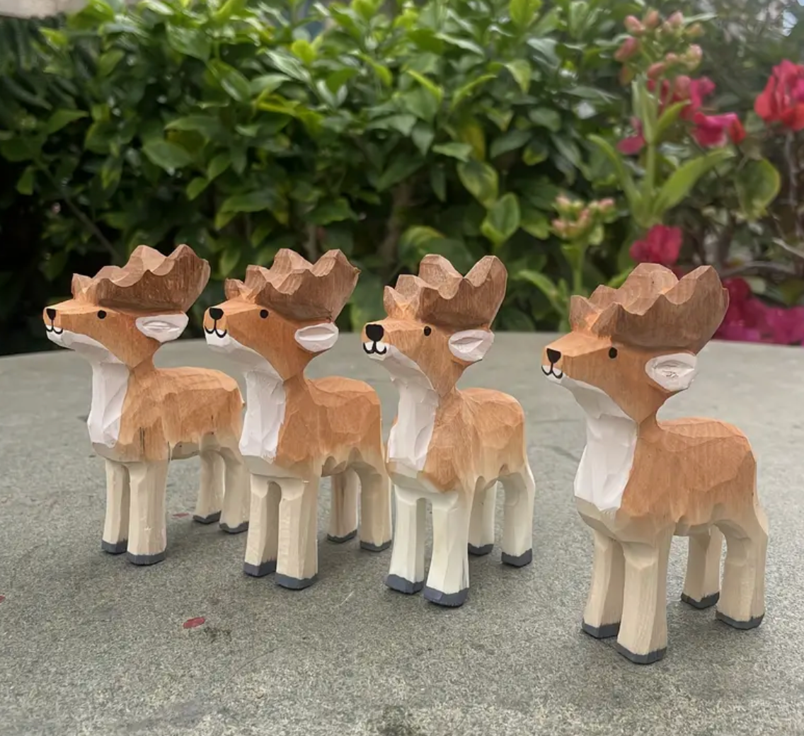 Hand Crafted Wooden Reindeer (Elk)