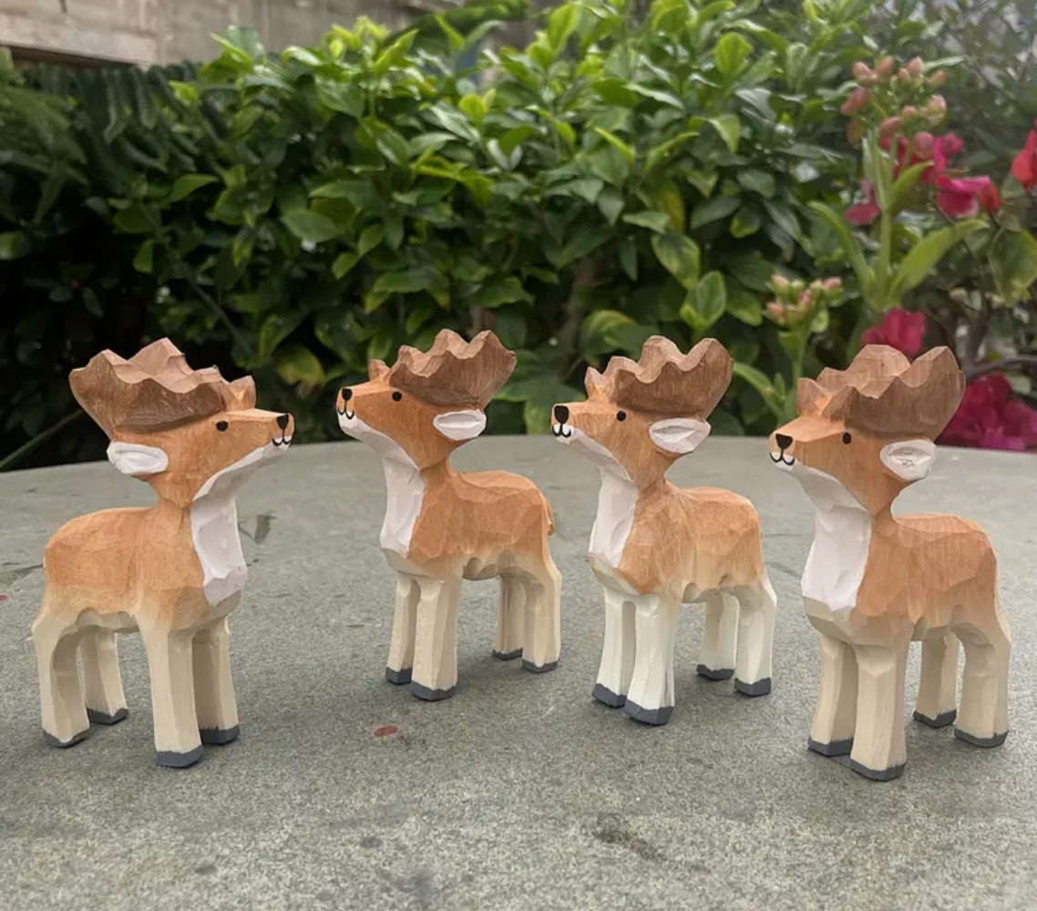 Hand Crafted Wooden Reindeer (Elk)