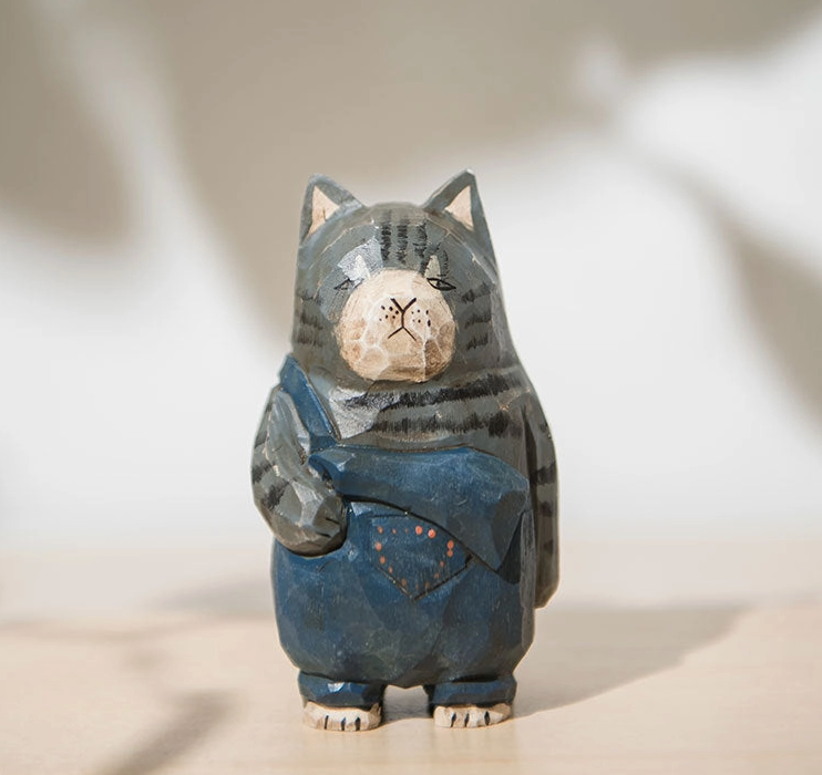 Hand Crafted Denim Cat Ornaments (sold individually)