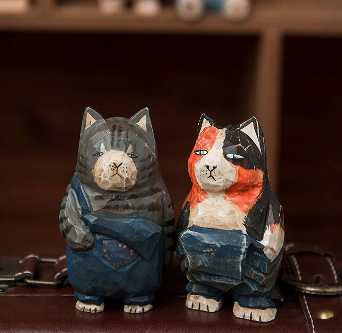 Hand Crafted Denim Cat Ornaments (sold individually)