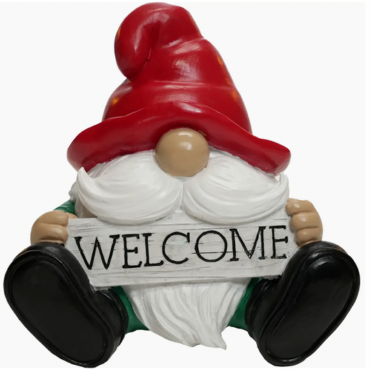 Welcome Gnome Garden Statue