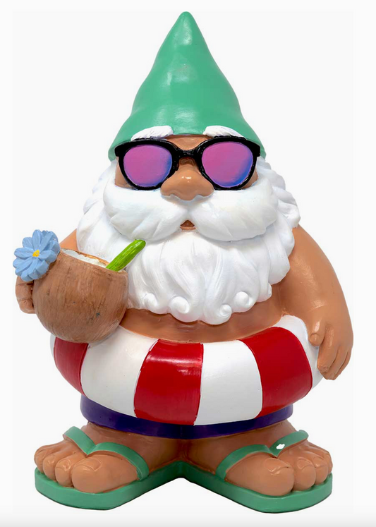 Beach Gnome Garden Statue