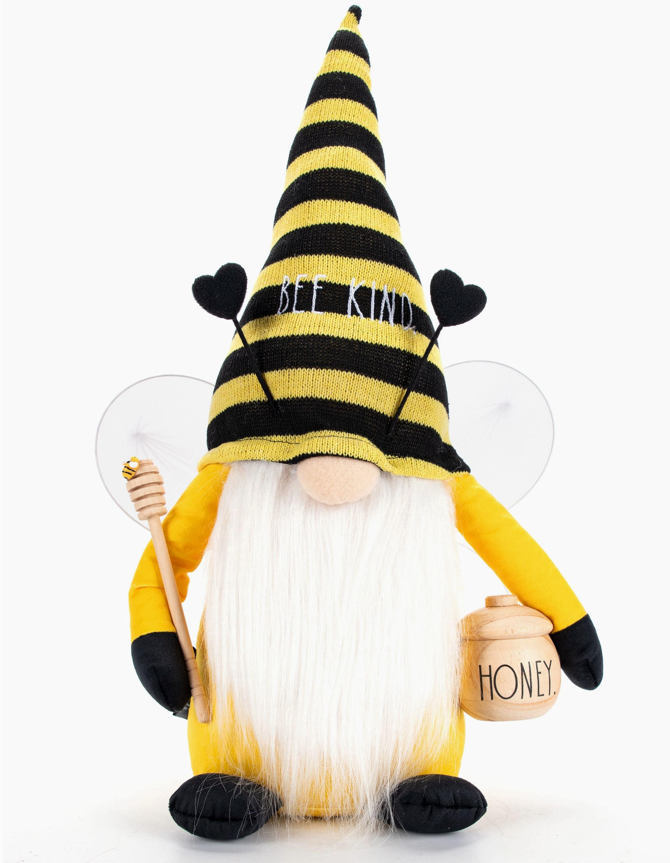 Rae Dunn “Bee Kind” Décor Plush Gnome with Honey Jar