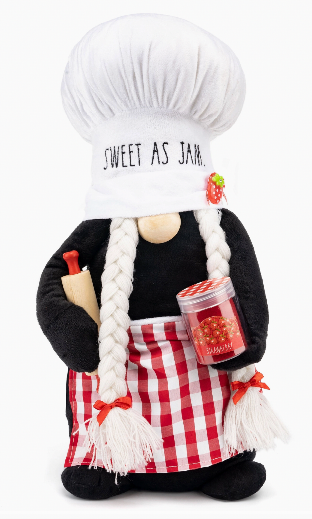 Rae Dunn “Sweet As Jam” Black, Red and White Garden Gnome