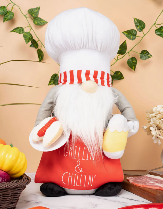 Rae Dunn “Grillin’ and Chillin’” Barbecue Chef Beer Gnome