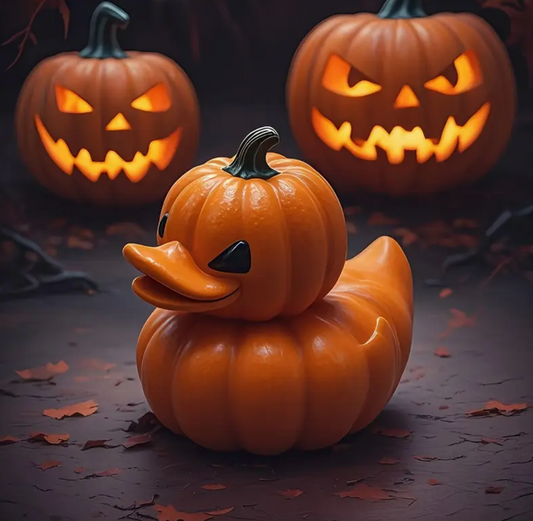 Pumpkin Halloween Resin "Rubber" Ducky