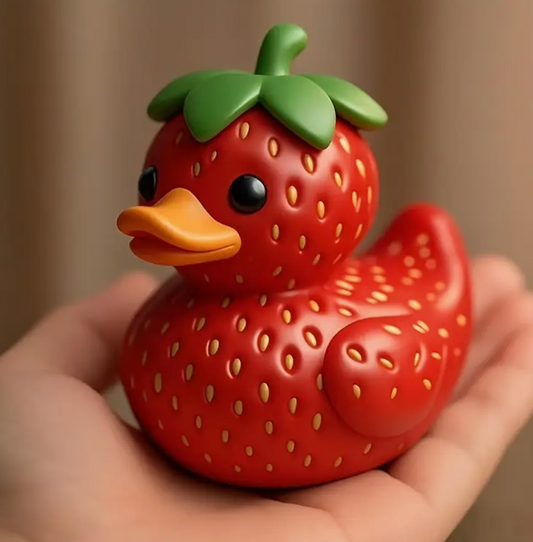 Strawberry Resin "Rubber" Ducky