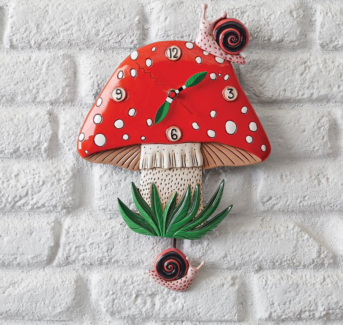 Fun-Guy Mushroom Wall Clock - Allen Designs 12