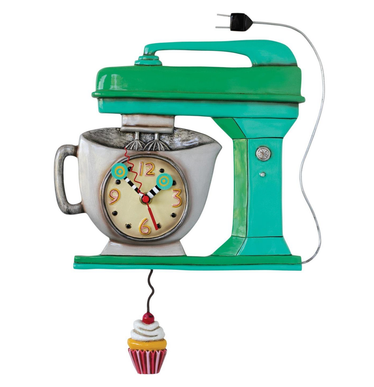 Vintage Green Mixer Clock - Allen Designs