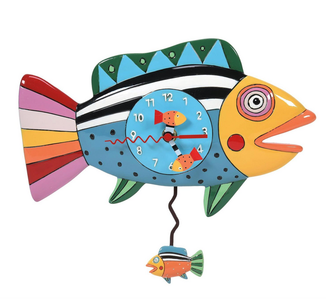 Rainbow Fish Clock - Allen Designs T