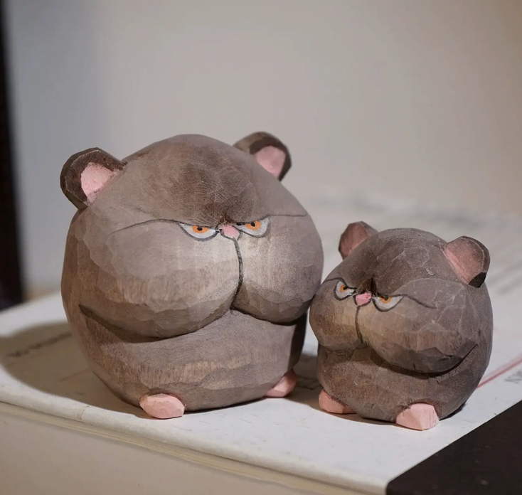 Hand Crafted Wooden Round Mouse (sold separately)