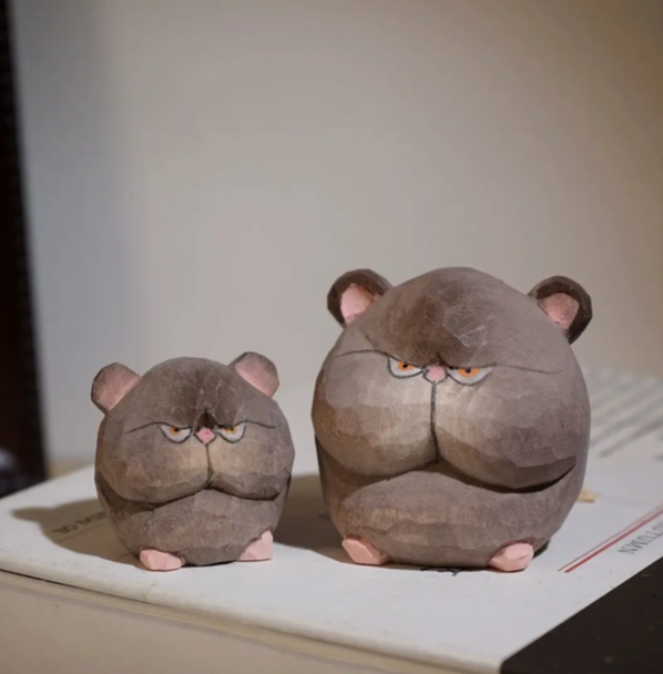 Hand Crafted Wooden Round Mouse (sold separately)