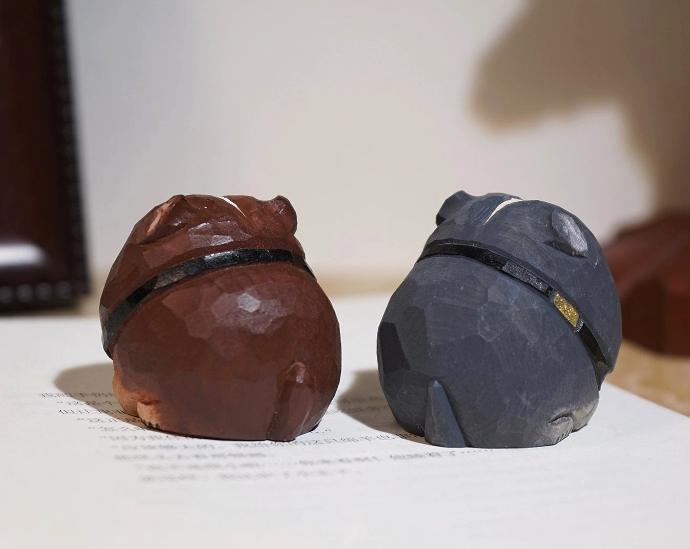 Hand Crafted Wooden Bulldog Ornaments (sold separately)