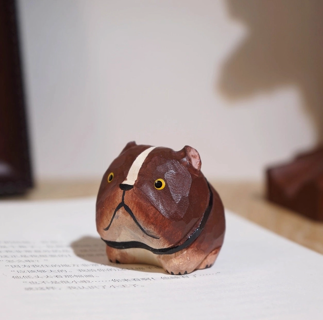 Hand Crafted Wooden Bulldog Ornaments (sold separately)