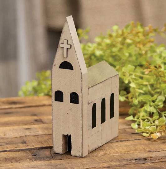 Primitive Wooden Block Church