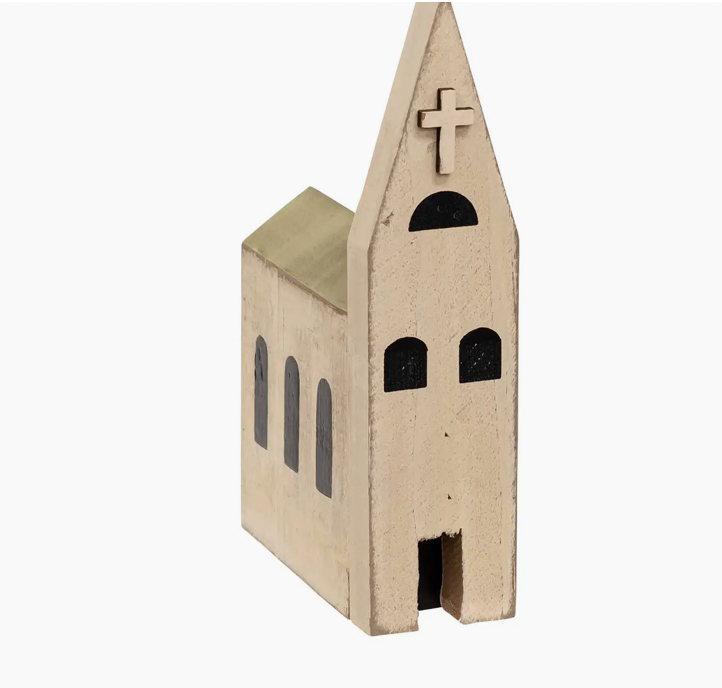 Primitive Wooden Block Church