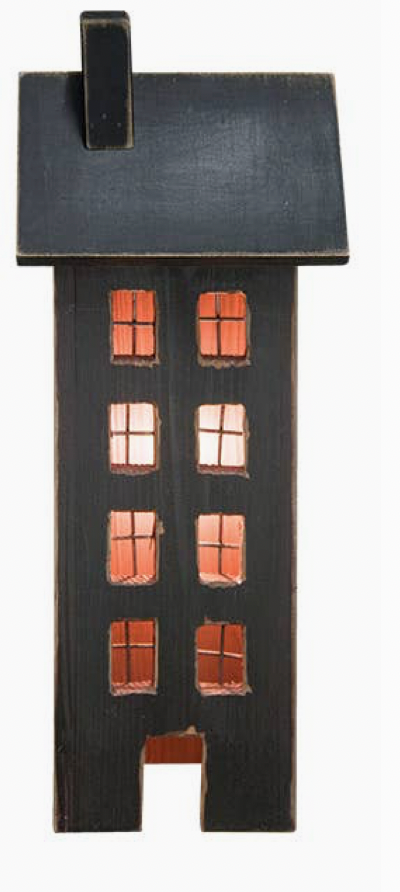 Tall Wood House Sitter - 17.5”H (sold individually)