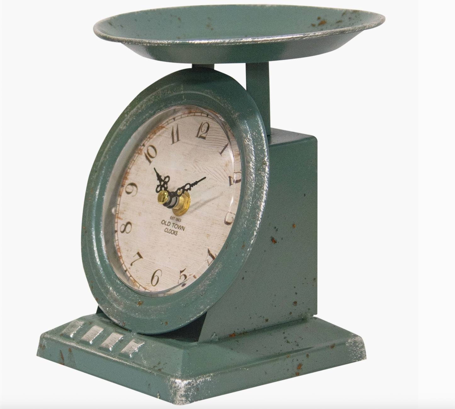Vintage Blue Old Town Scale Clock