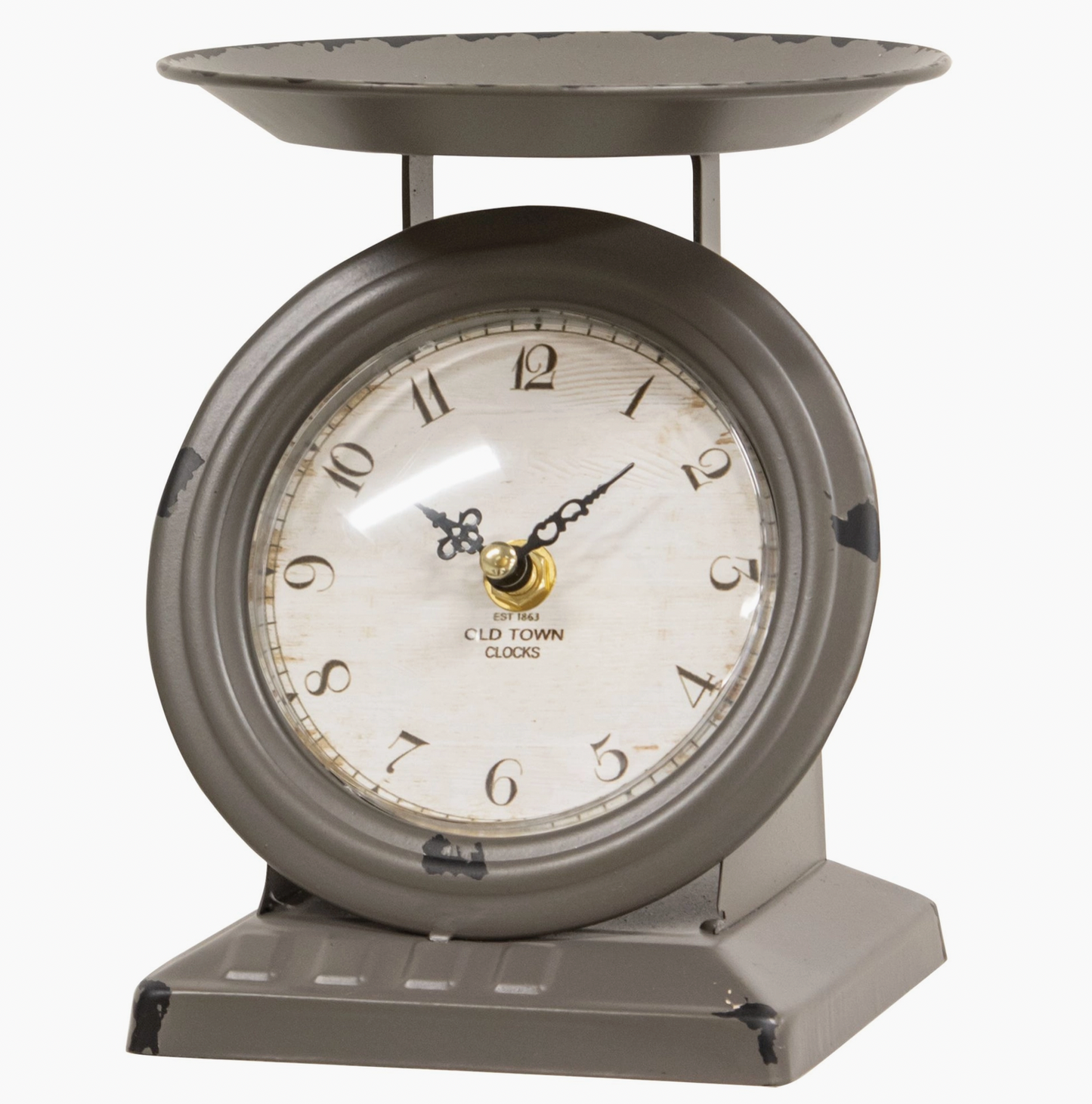 Vintage Dark Gray Old Town Scale Clock