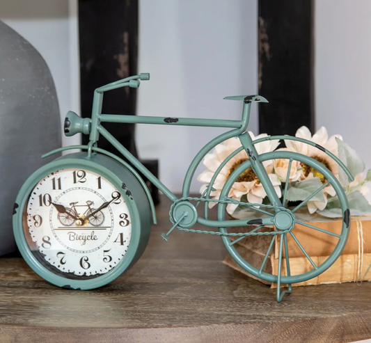 Farmhouse Blue Bicycle Clock