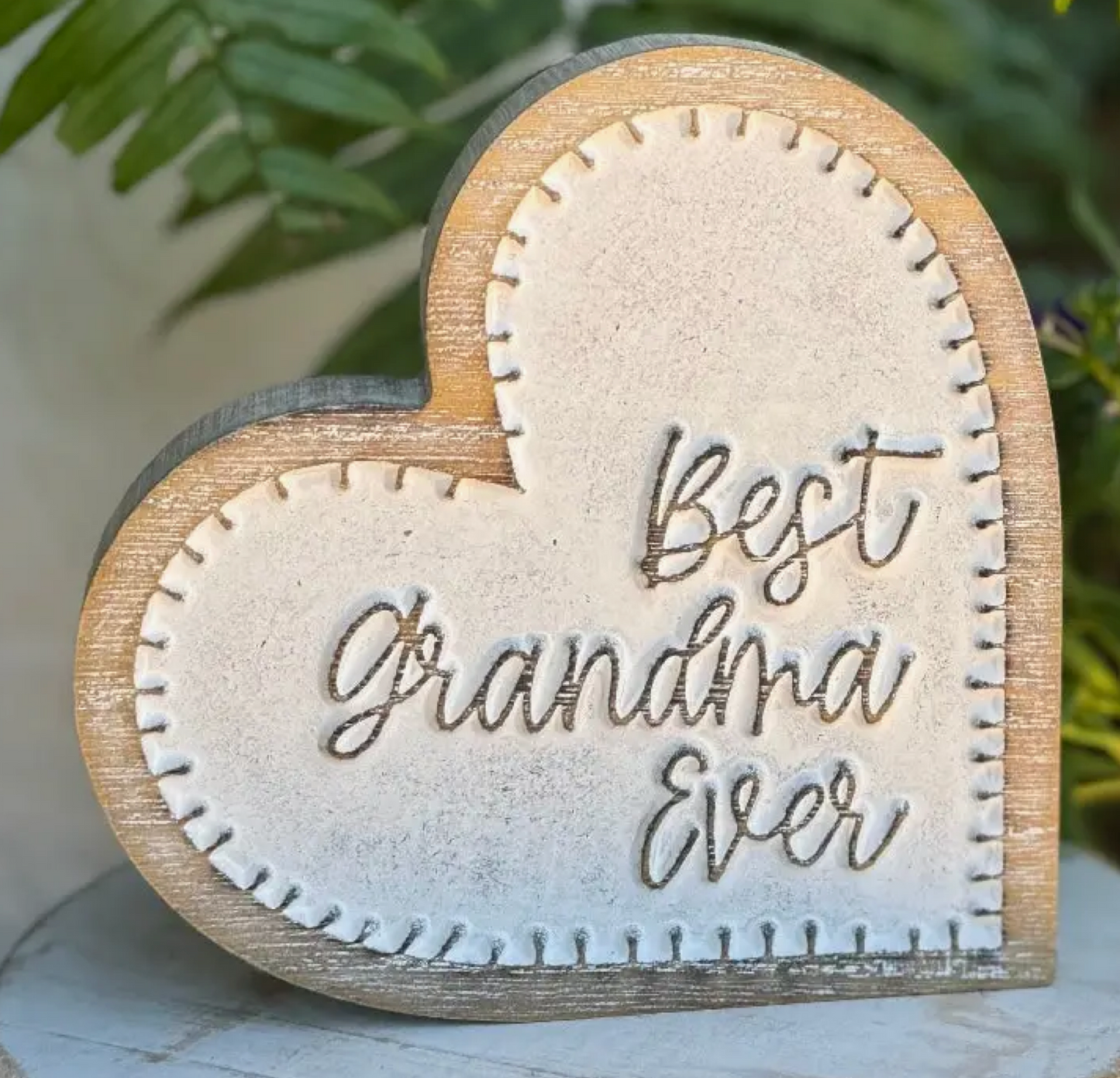 Best Mom, Grandma, or Nana Carved Hearts (sold individually)