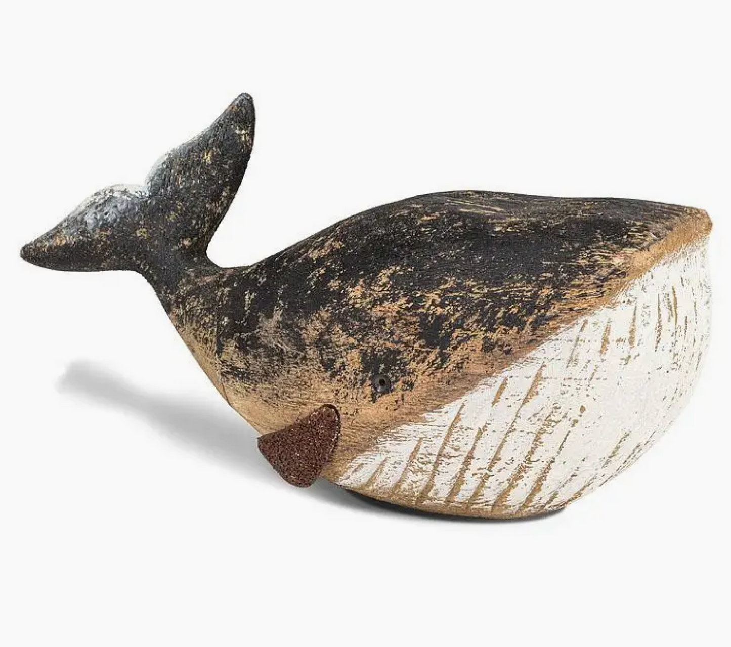 Large Carved Whale - 10"