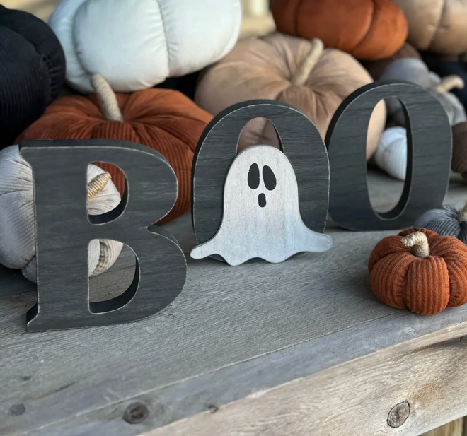 Ghosty Boo Halloween Letters, Set of 3