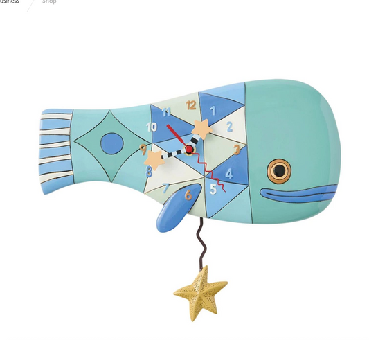 Patch Whale Wall Clock - Allen Designs
