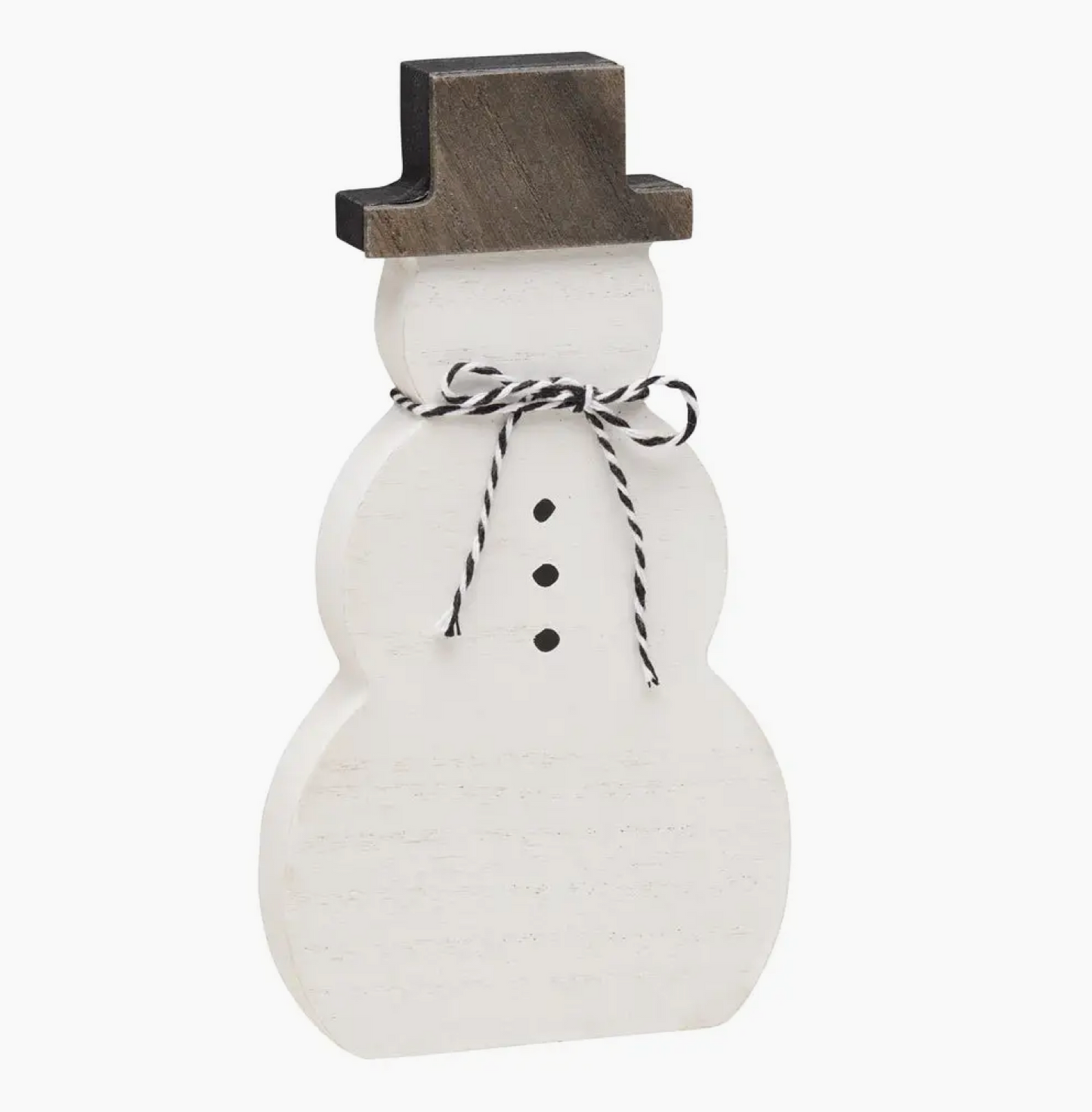 White Wash Snowman Christmas Cutout