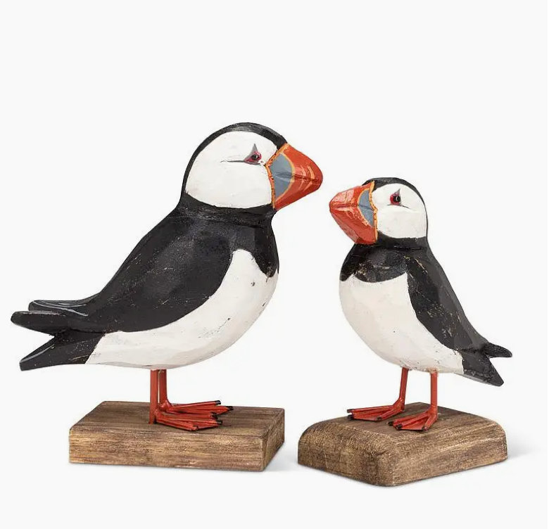 Carved Puffin On Base (2 sizes Available)