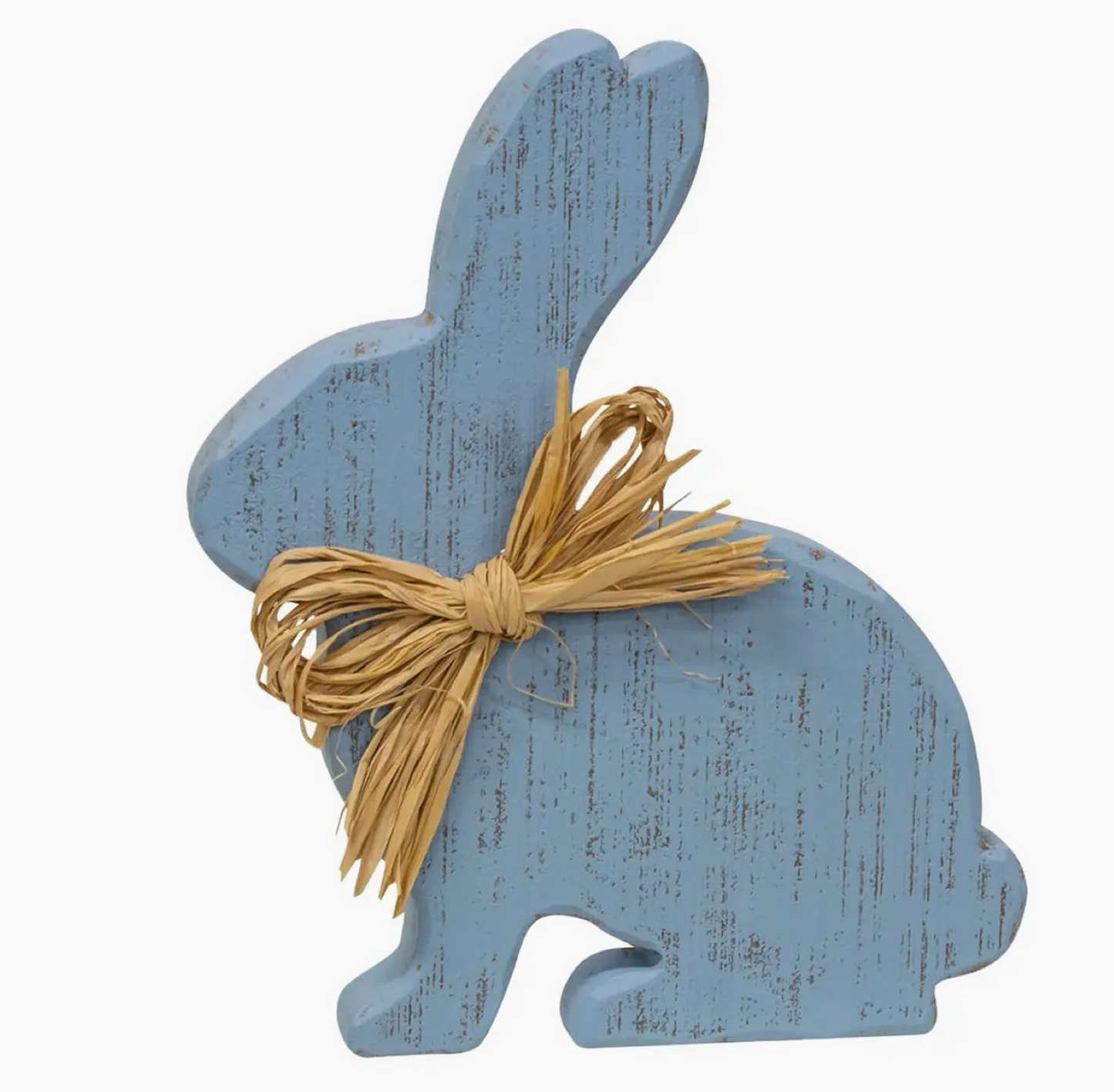 Distressed Blue Sitting Chunky Bunny