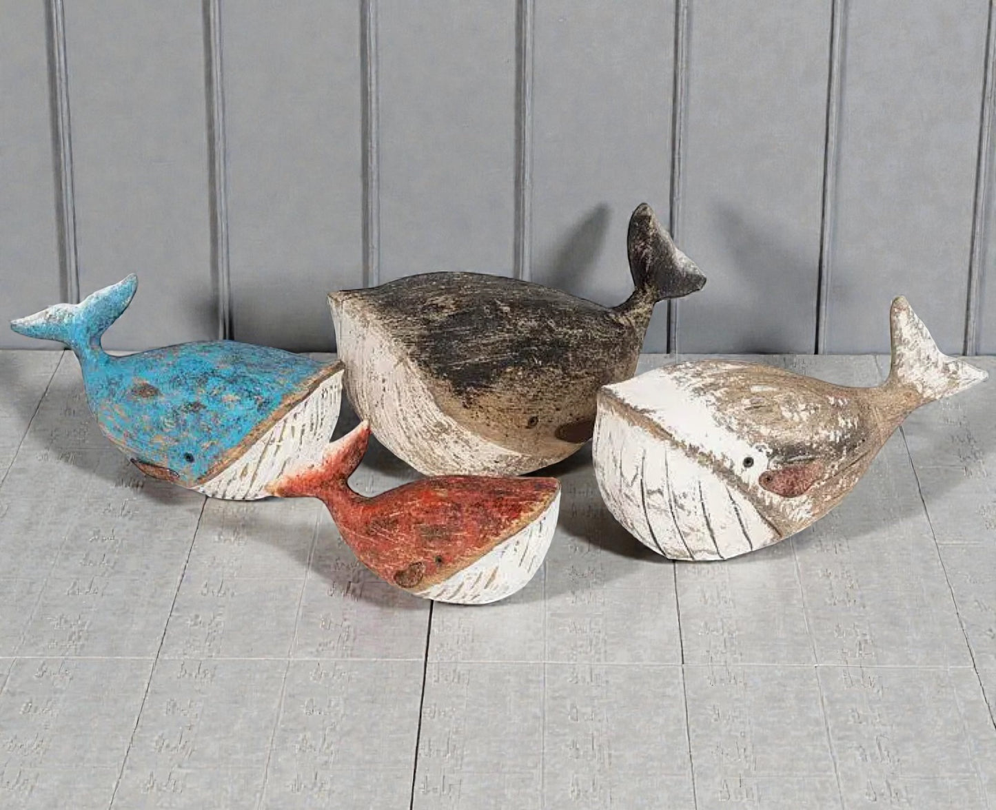 Medium Carved Whale - 9"L