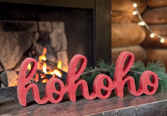 Ho ho ho Christmas Word Cutout