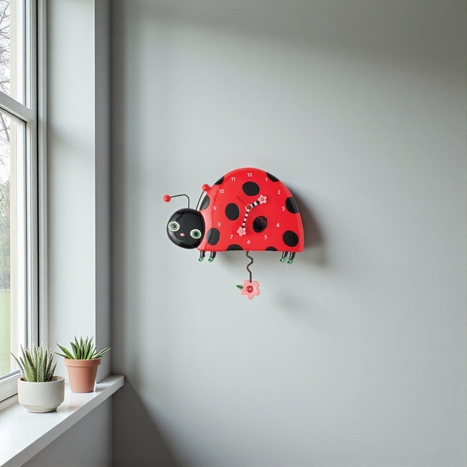 Dotty Ladybug Clock - Allen Designs L